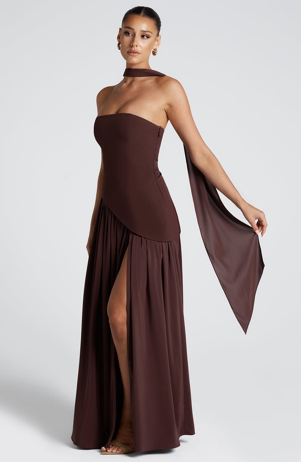 Maliyah Maxi Dress - Plum Brown - LioraBella