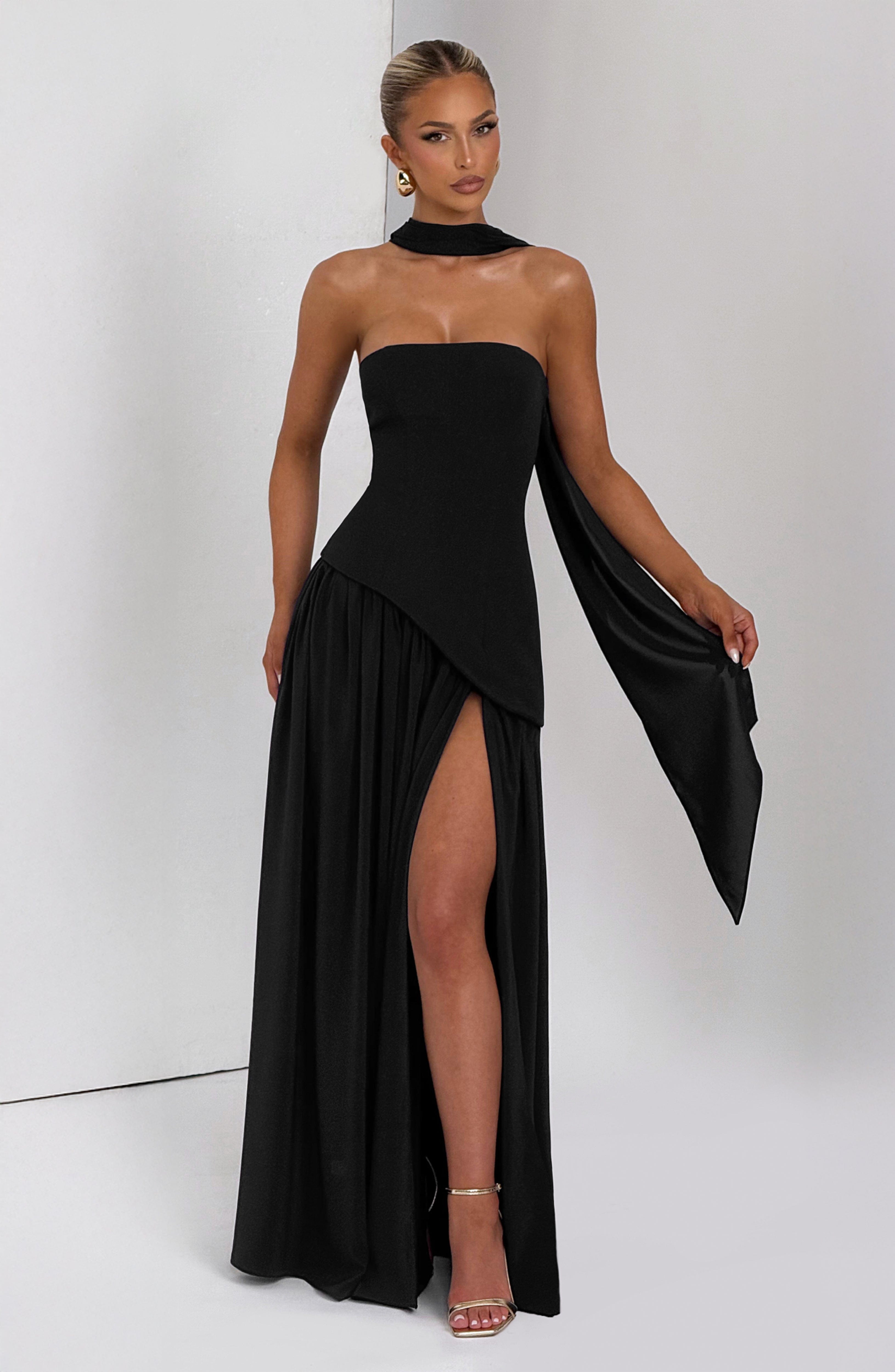 Maliyah Maxi Dress - Black - LioraBella