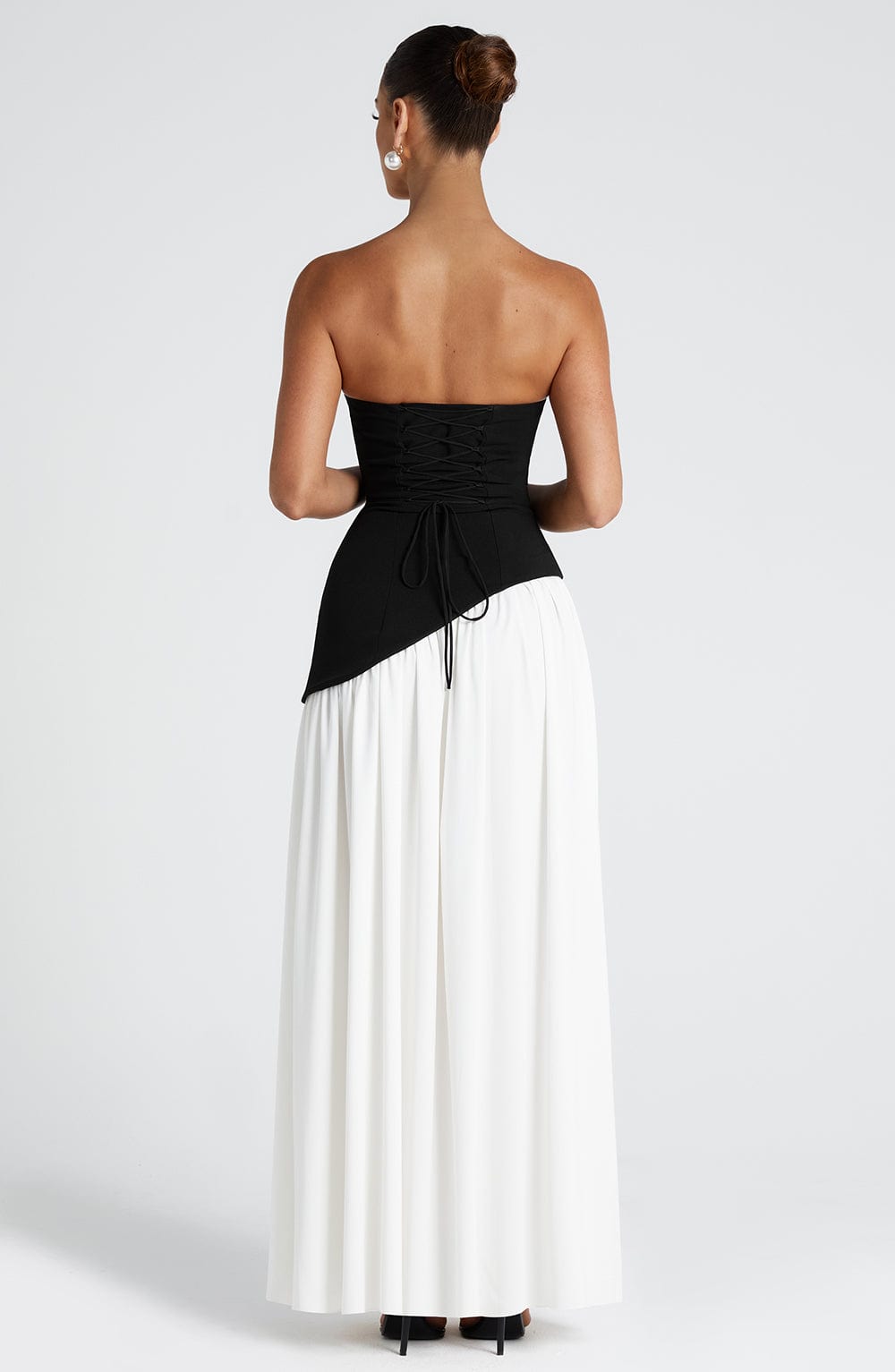 Maliyah Maxi Dress - Black/White - LioraBella