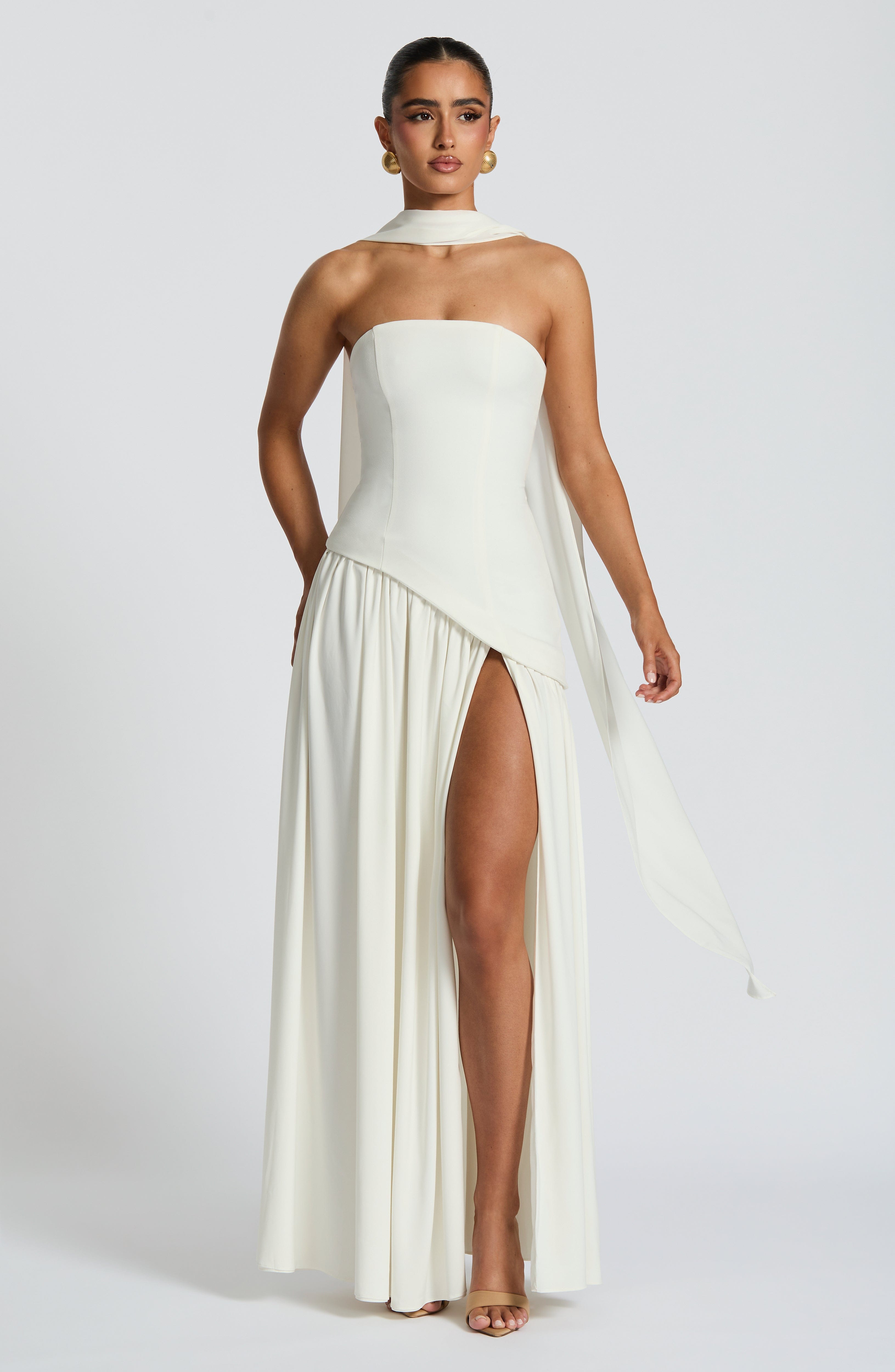 Maliyah Maxi Dress - Ivory - LioraBella