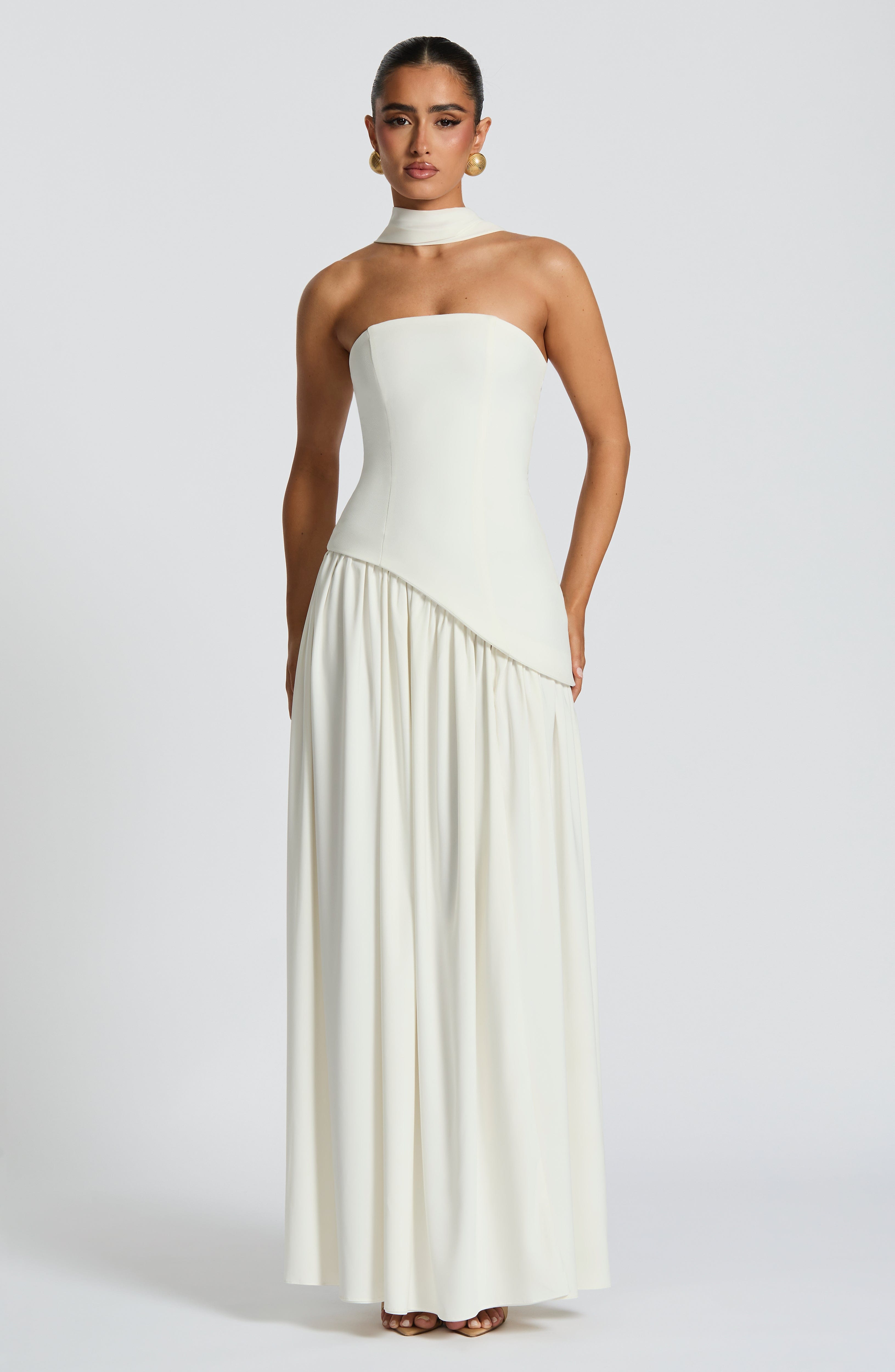Maliyah Maxi Dress - Ivory - LioraBella