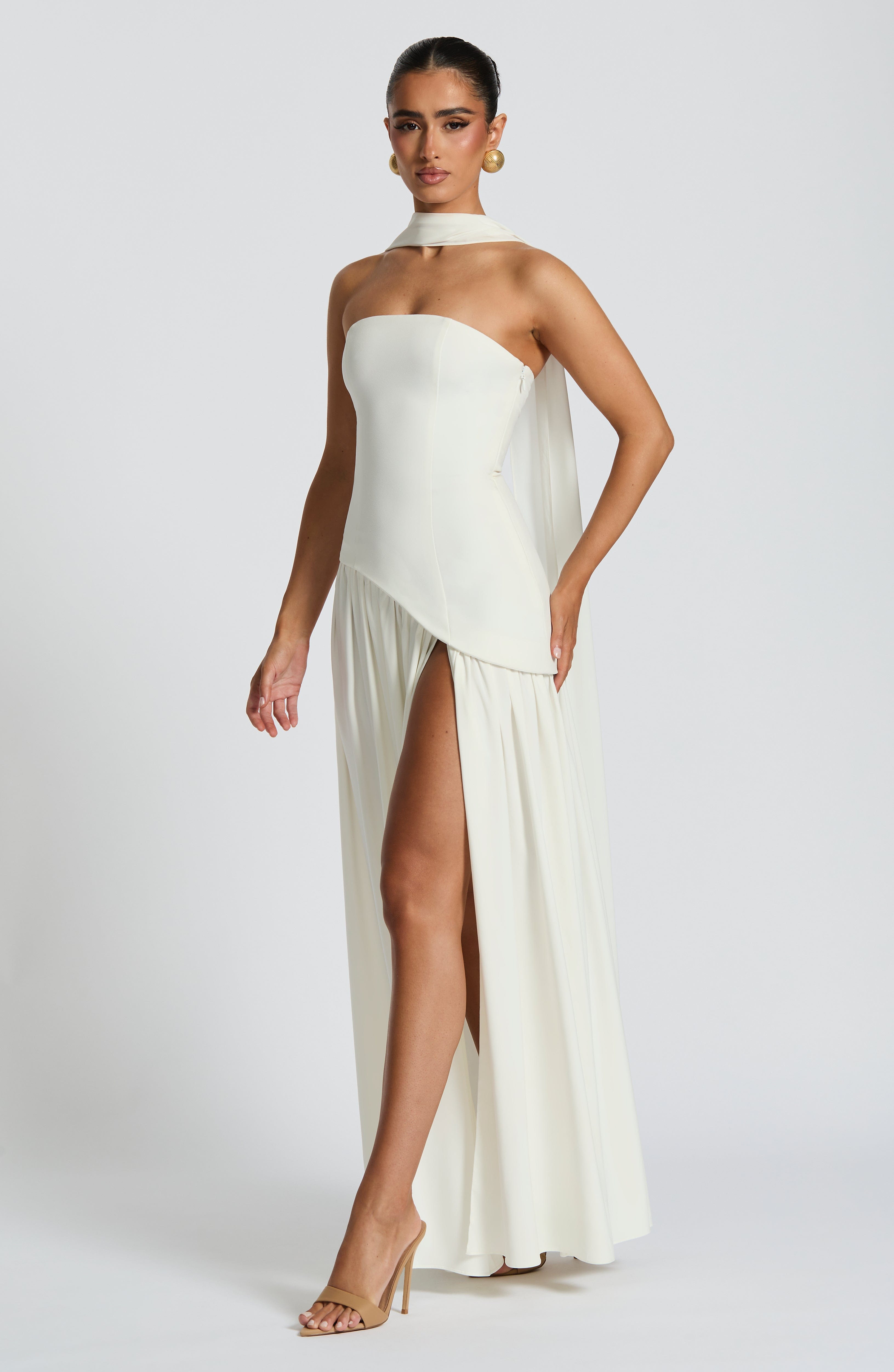 Maliyah Maxi Dress - Ivory - LioraBella