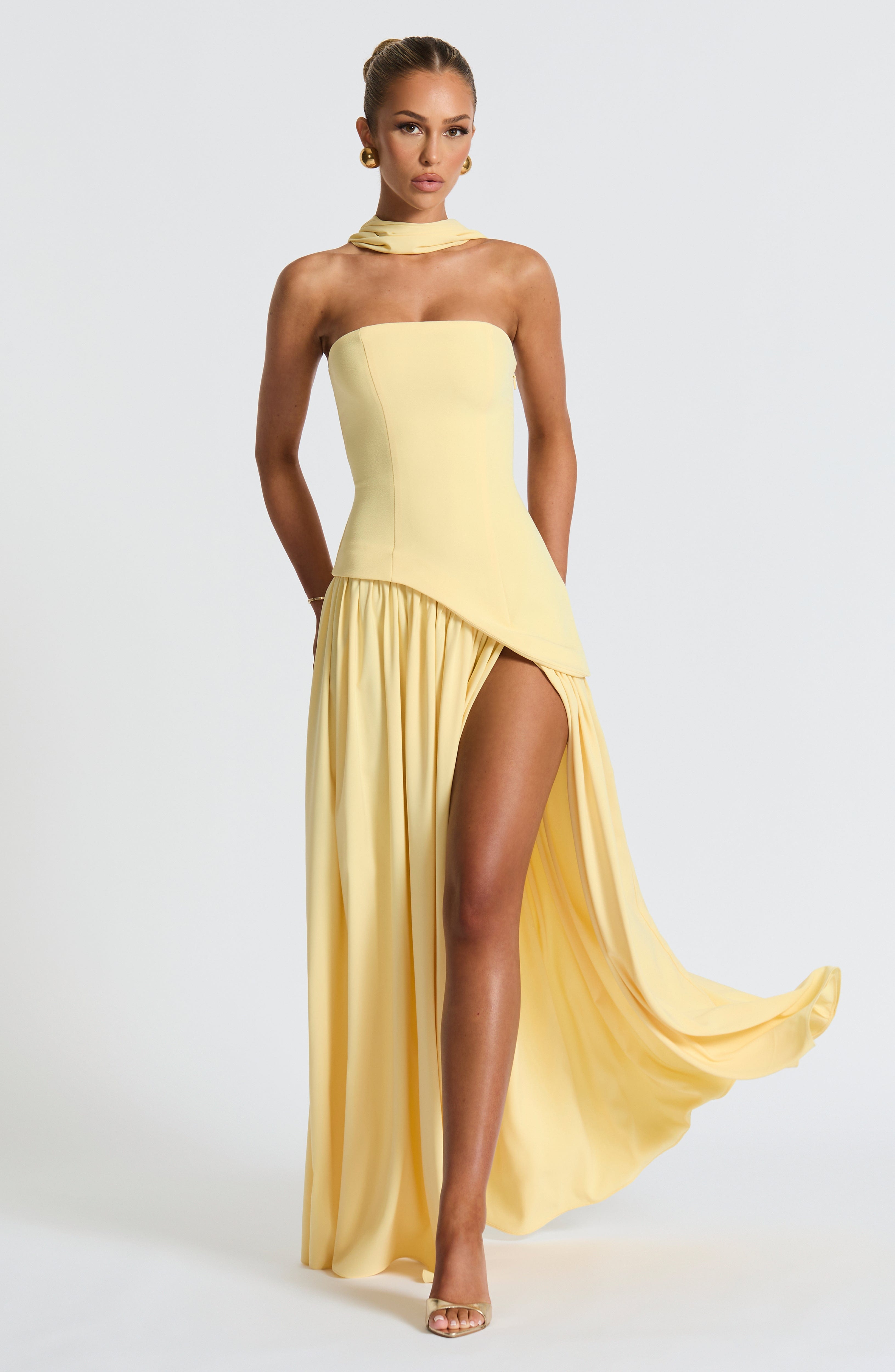 Maliyah Maxi Dress - Lemon - LioraBella