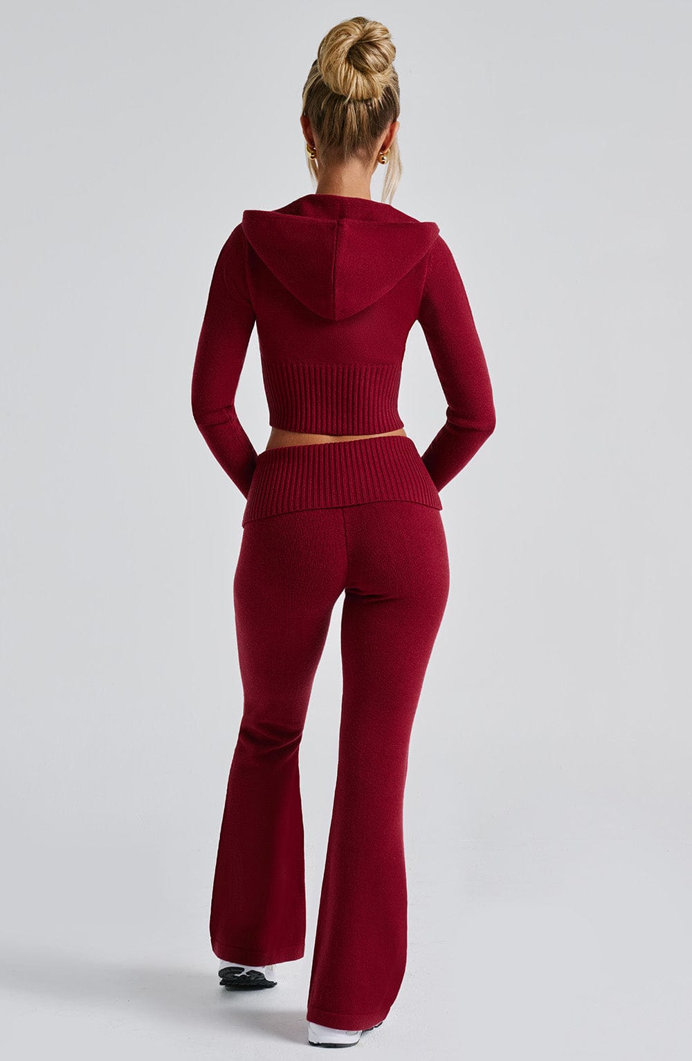Portia Knit Hoodie - Red - LioraBella