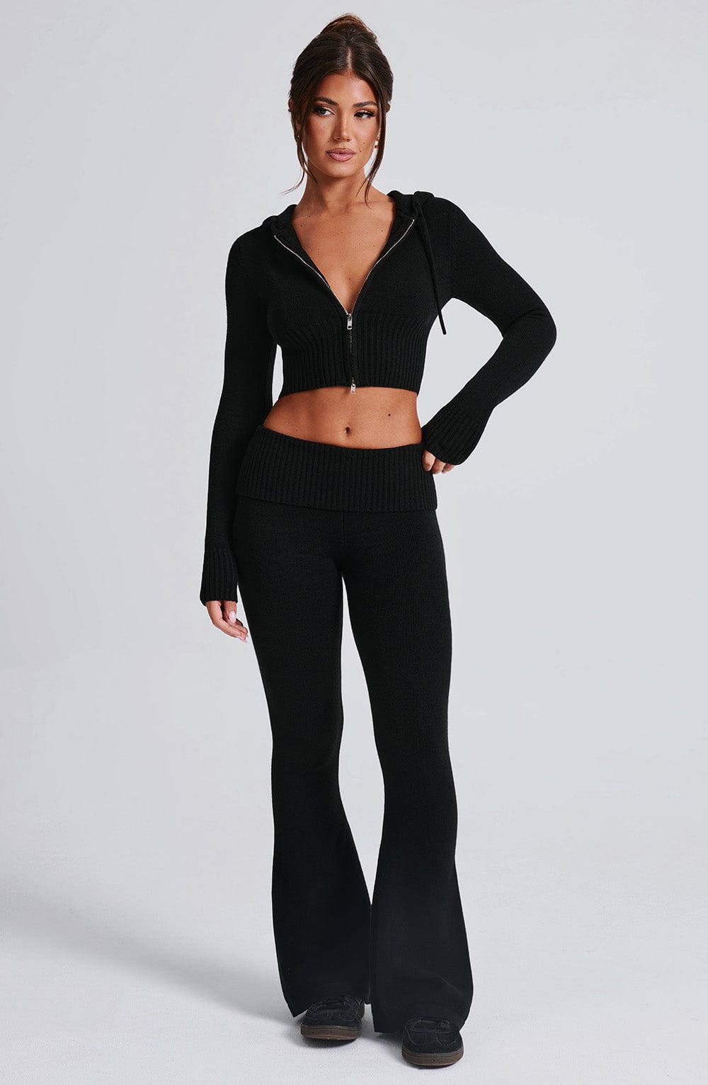 Portia Knit Pants - Black - LioraBella