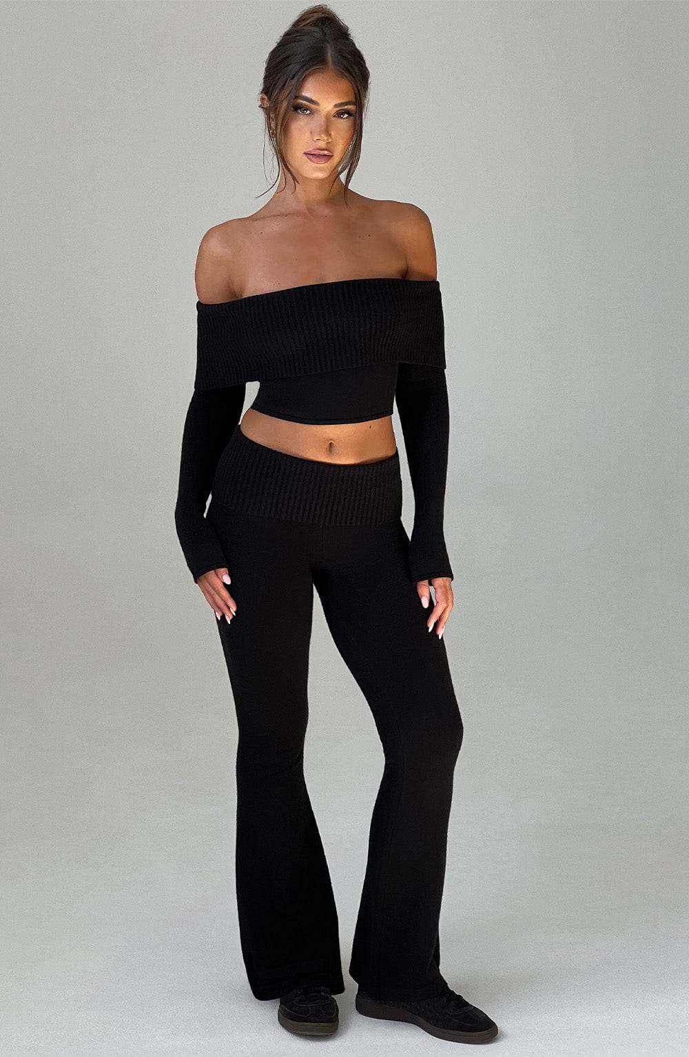 Portia Knit Pants - Black - LioraBella