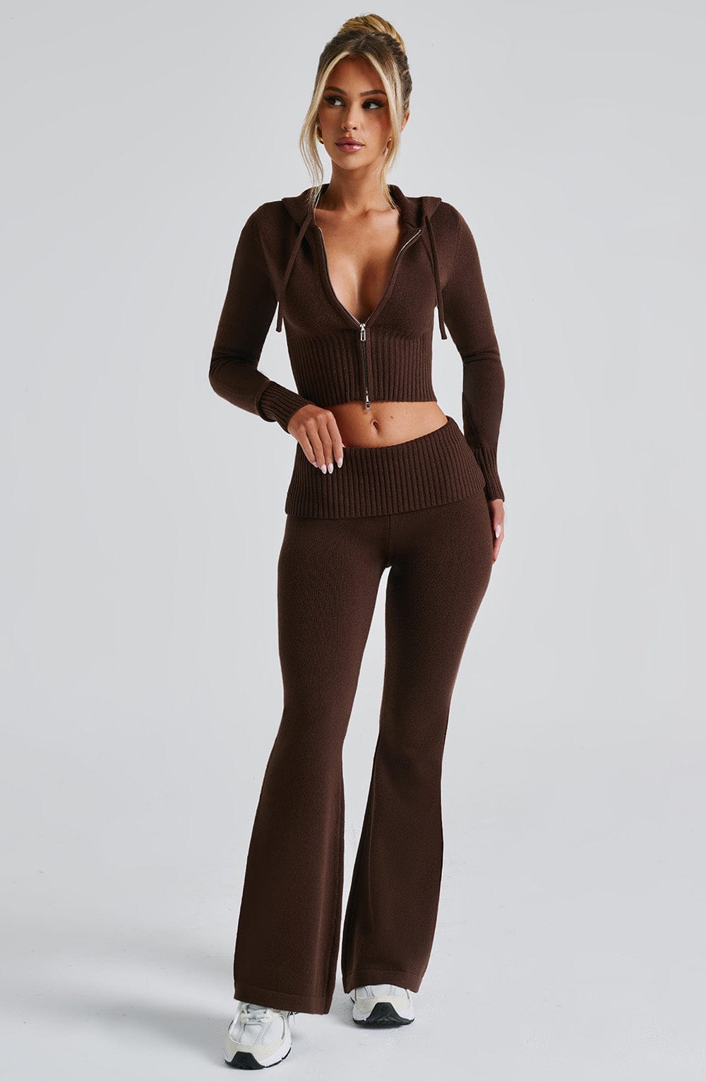Portia Knit Pants - Chocolate - LioraBella