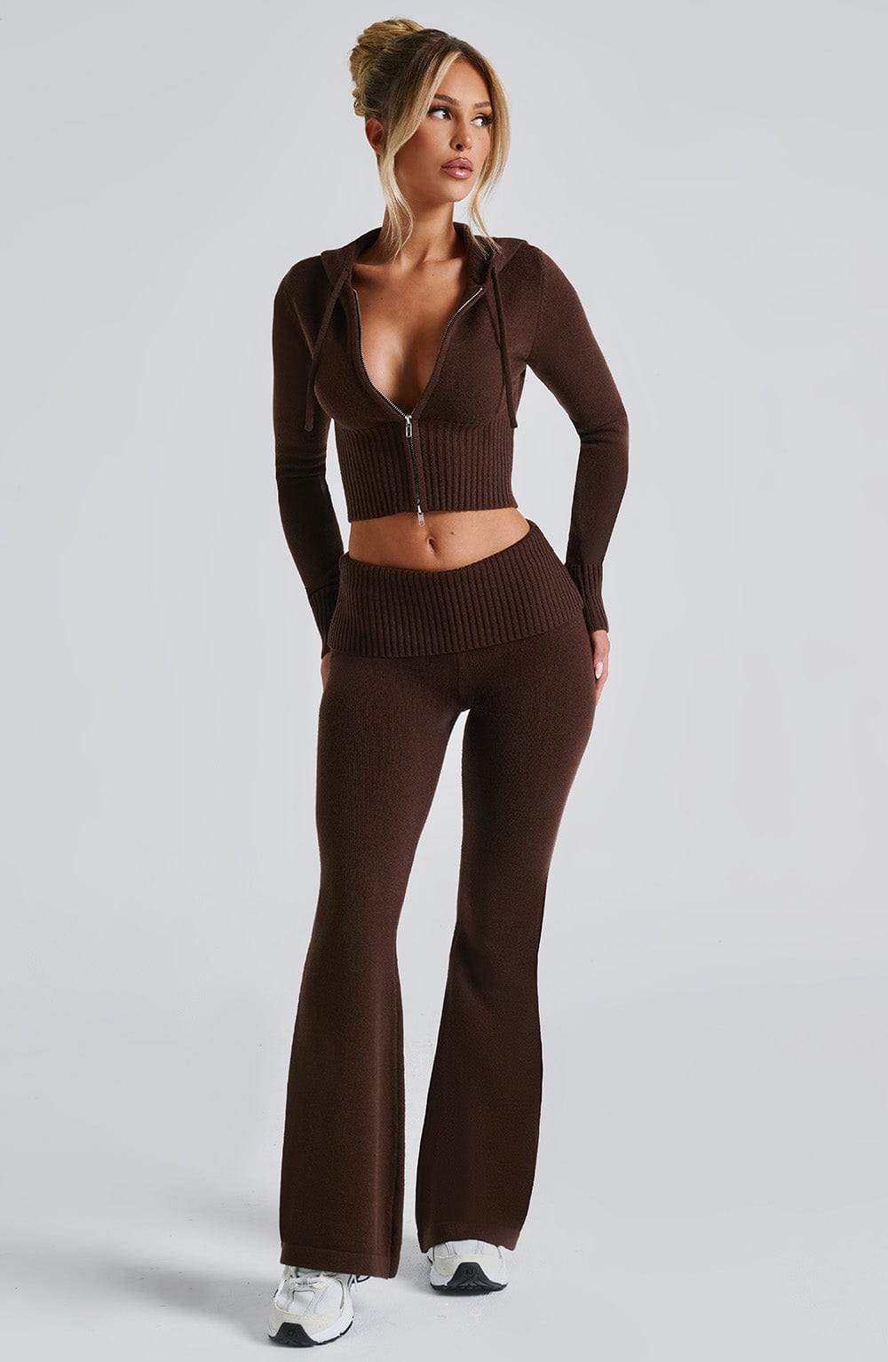 Portia Knit Pants - Chocolate - LioraBella